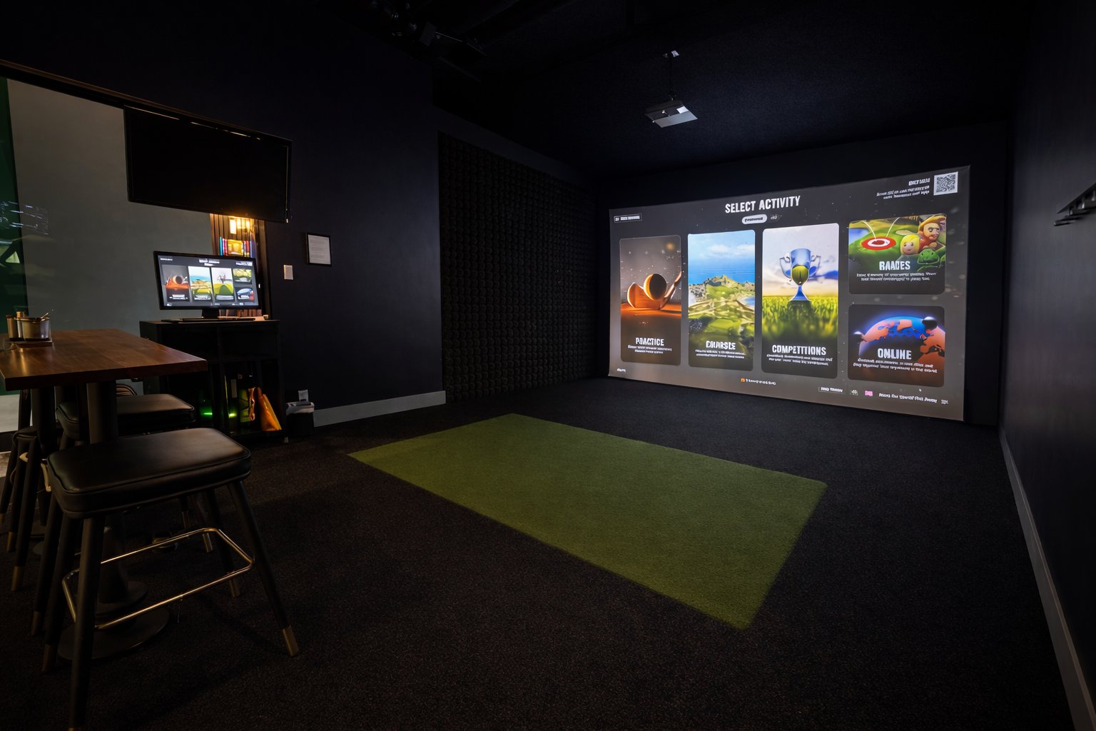 Salle de golf TrackMan — Bar Sportif Des Amis